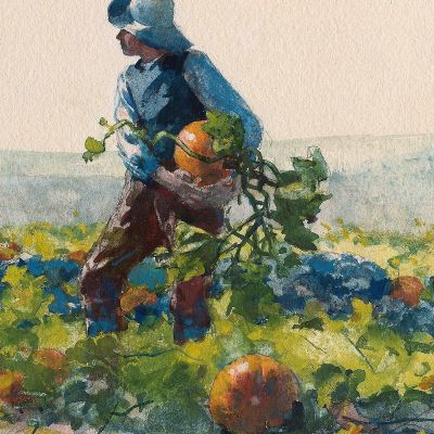 For To Be A Farmer'S Boy Winslow Homer whm67 canvas print