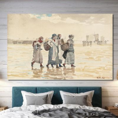 Four Fishwives On The Beach Winslow Homer whm68 canvas print 
