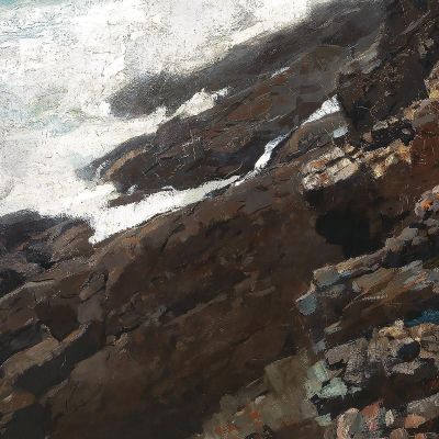 High Cliff Coast Of Maine Winslow Homer whm86 canvas print