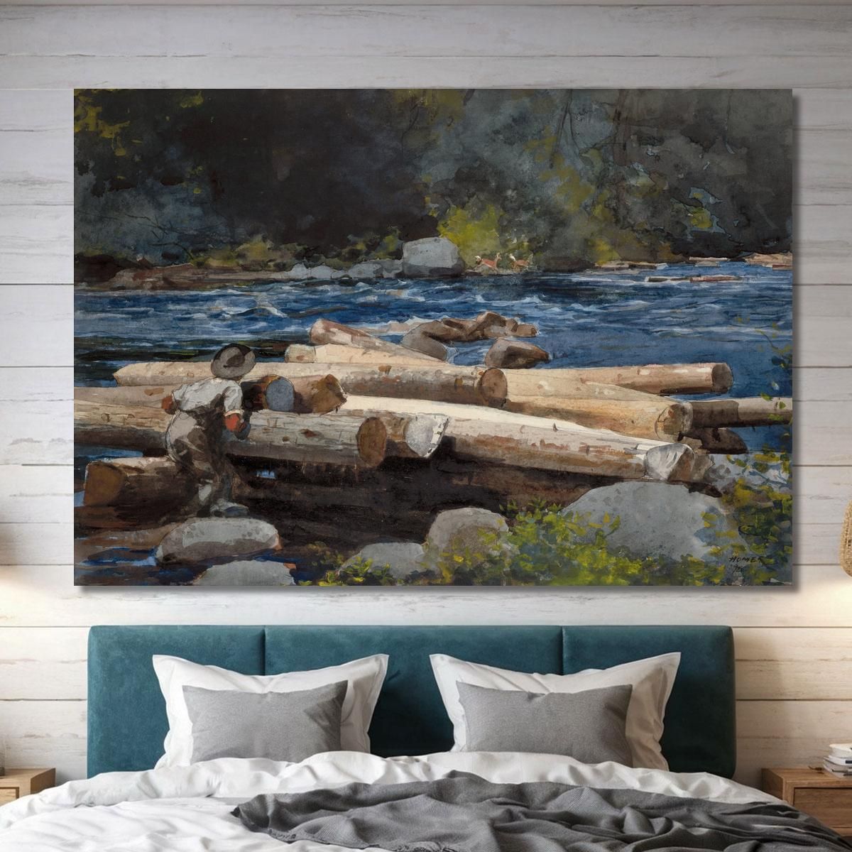 Hudson River Winslow Homer whm91 canvas print 
