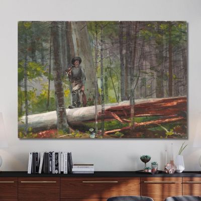 Hunter In The Adirondacks Winslow Homer whm92 canvas print 