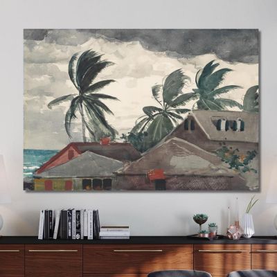 Hurricane Bahamas Winslow Homer whm94 canvas print 