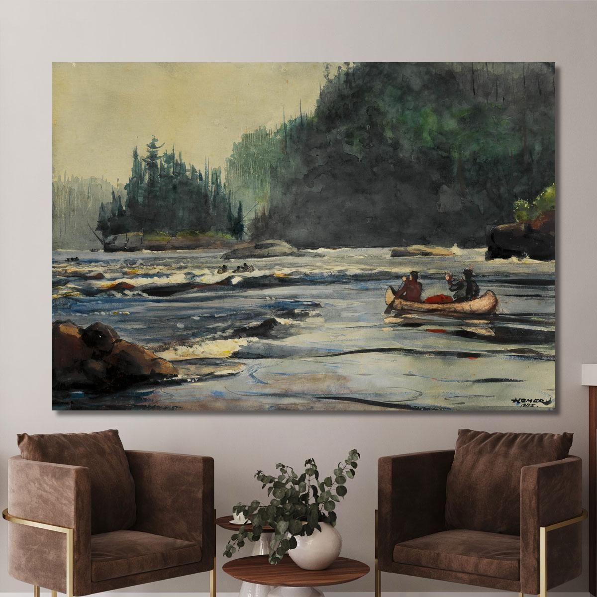In The Rapids Winslow Homer whm99 canvas print 