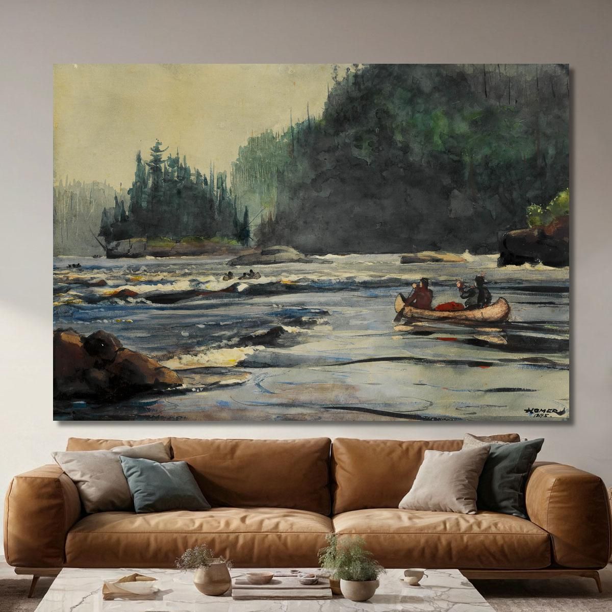 In The Rapids Winslow Homer whm99 canvas print 