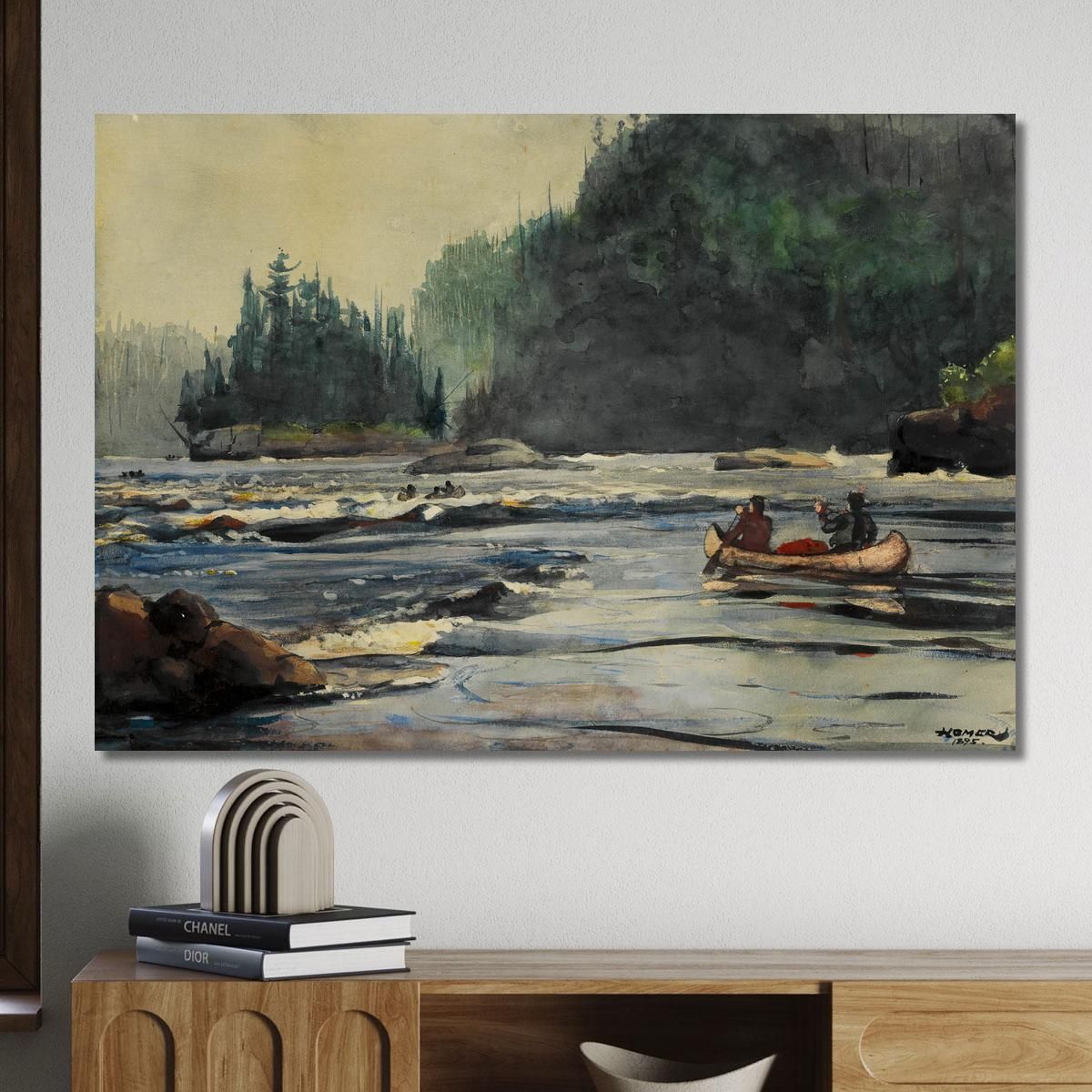In The Rapids Winslow Homer whm99 canvas print 