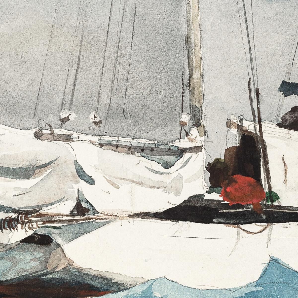 Key West Hauling Anchor Winslow Homer whm102 canvas print
