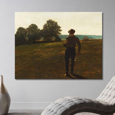 Man With A Scythe Winslow Homer whm107 canvas print 