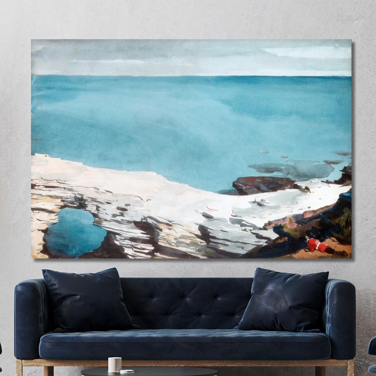 Natural Bridge Bermuda Winslow Homer whm116 canvas print 