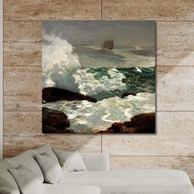 0 On A Lee Shoreﾠ Winslow Homer whm124 canvas print 
