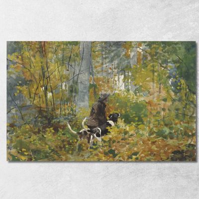 On The Trail Winslow Homer whm128 canvas print 