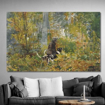 On The Trail Winslow Homer whm128 canvas print 