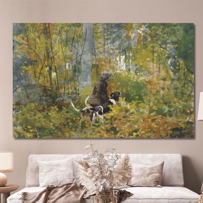 On The Trail Winslow Homer whm128 canvas print 