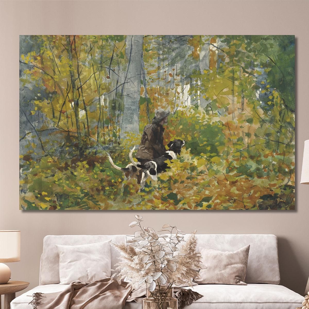On The Trail Winslow Homer whm128 canvas print 