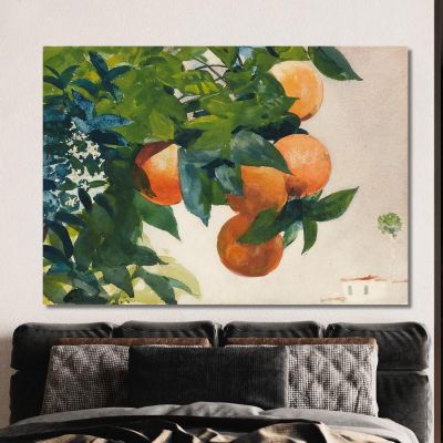 Oranges On A Branch Winslow Homer whm130 canvas print 