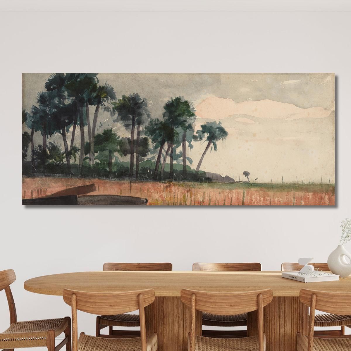 Palm Trees Red Winslow Homer whm132 canvas print 