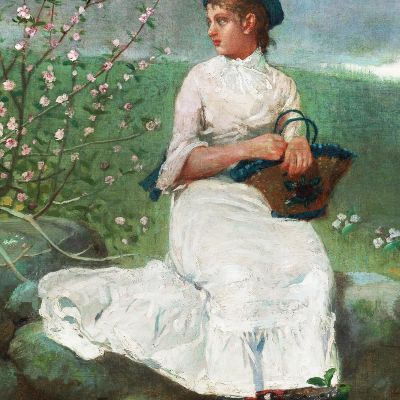 Peach Blossoms Winslow Homer whm133 canvas print