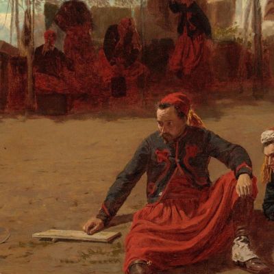 Pitching Quoits Winslow Homer whm136 canvas print