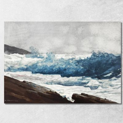 Prouts Neck Breakers Winslow Homer whm139 canvas print 