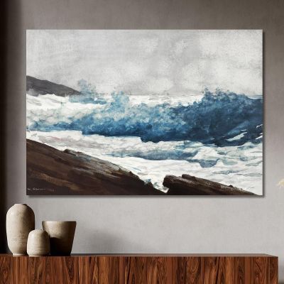 Prouts Neck Breakers Winslow Homer whm139 canvas print 