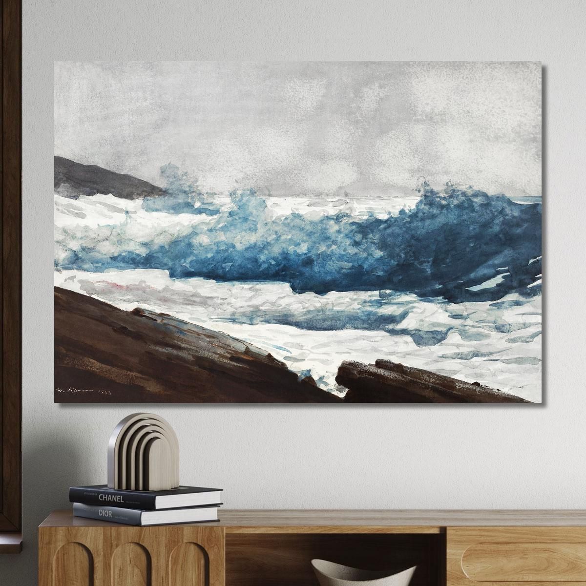 Prouts Neck Breakers Winslow Homer whm139 canvas print 