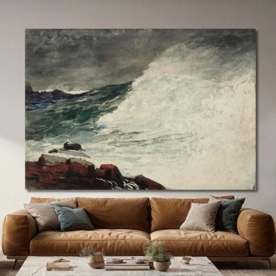 Prout'S Neck Breaking Wave Winslow Homer whm140 canvas print 