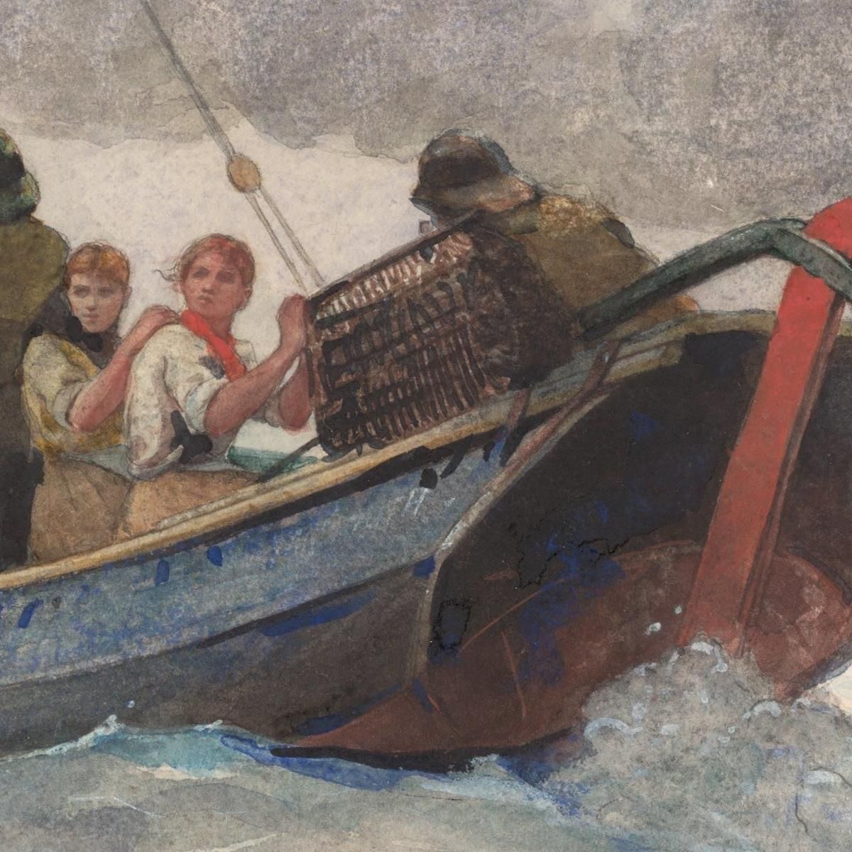 Returning Fishing Boats Winslow Homer whm144 canvas print