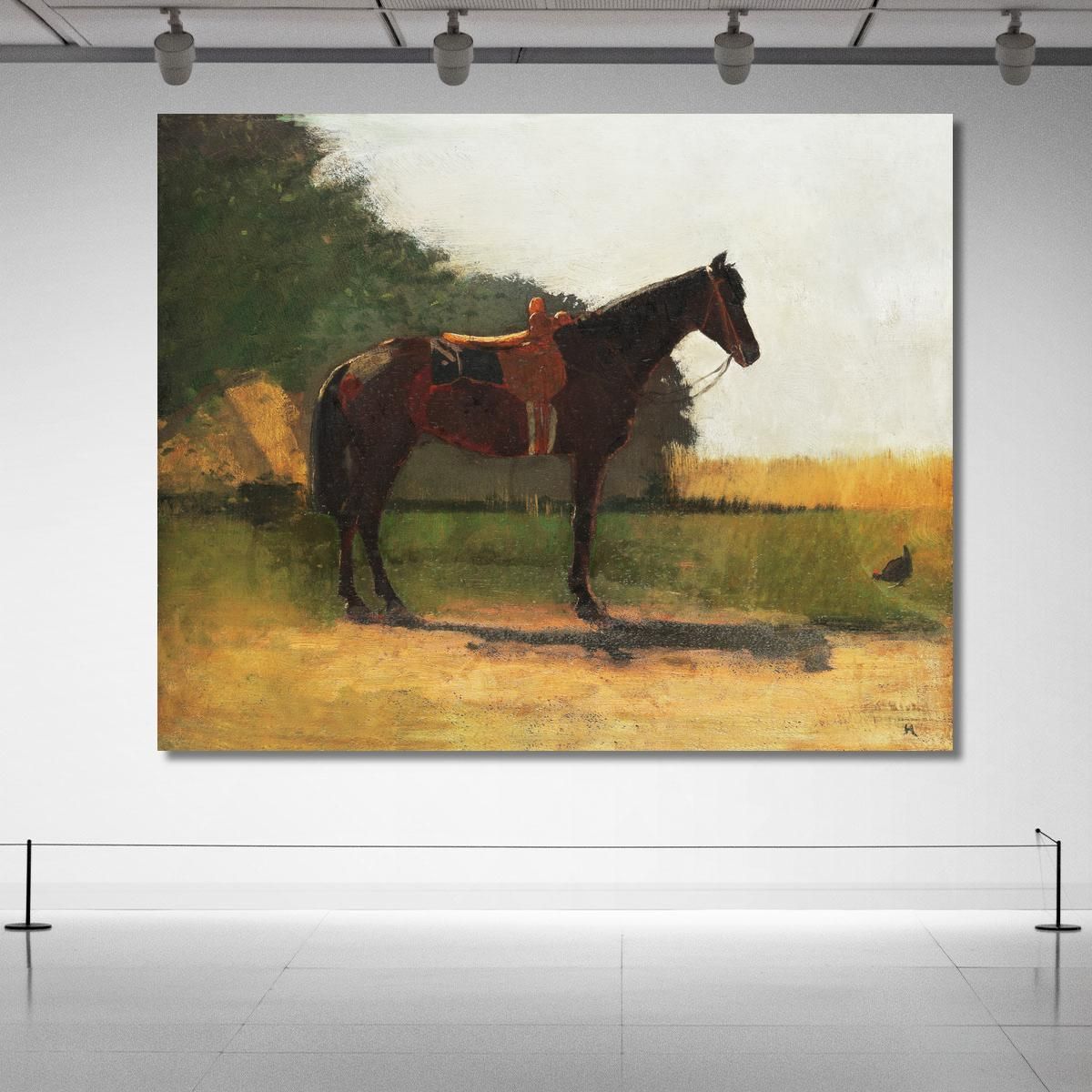 Saddle Horse In Farm Yard Winslow Homer whm150 canvas print 