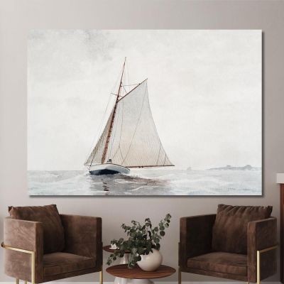 Sailing Off Gloucester Winslow Homer whm152 canvas print 