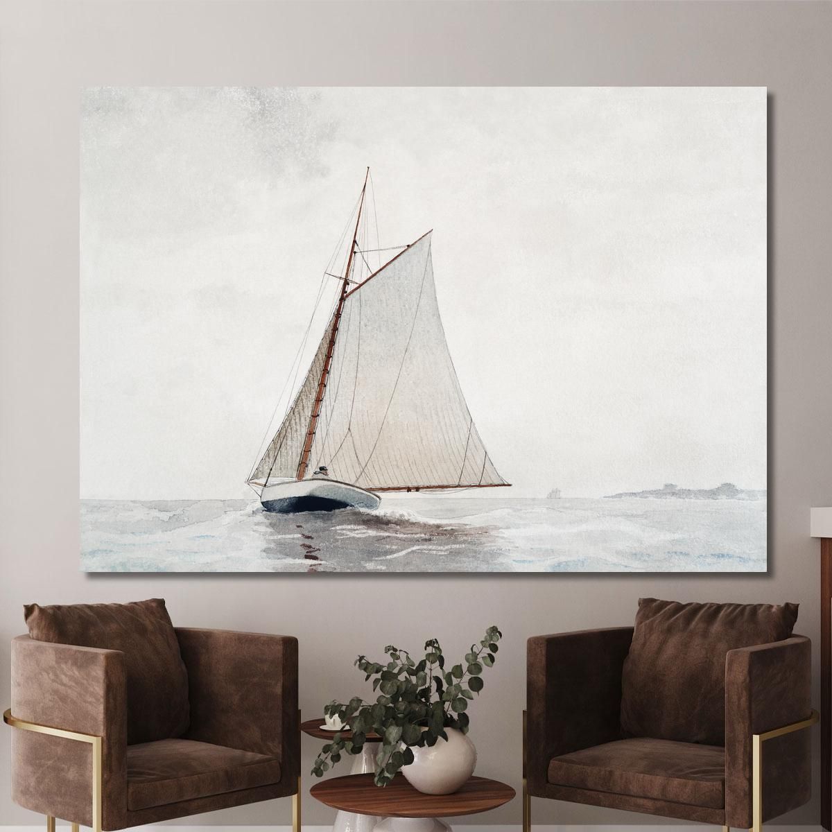 Sailing Off Gloucester Winslow Homer whm152 canvas print 