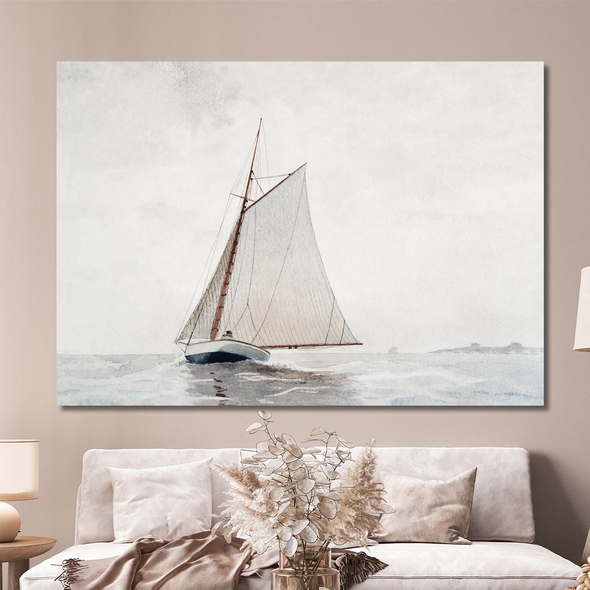 Sailing Off Gloucester Winslow Homer whm152 canvas print 