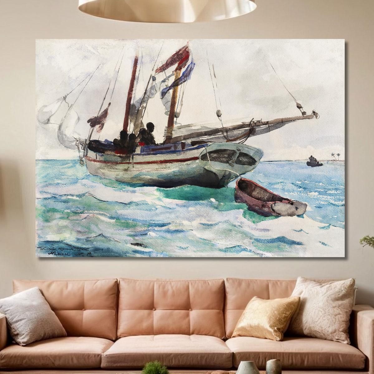 Schooner Nassau Winslow Homer whm160 canvas print 