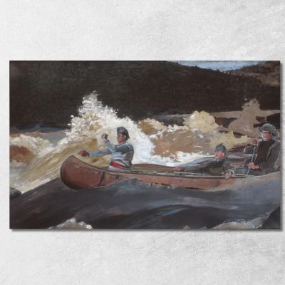 Shooting The Rapids Saguenay River Winslow Homer whm164 canvas print 