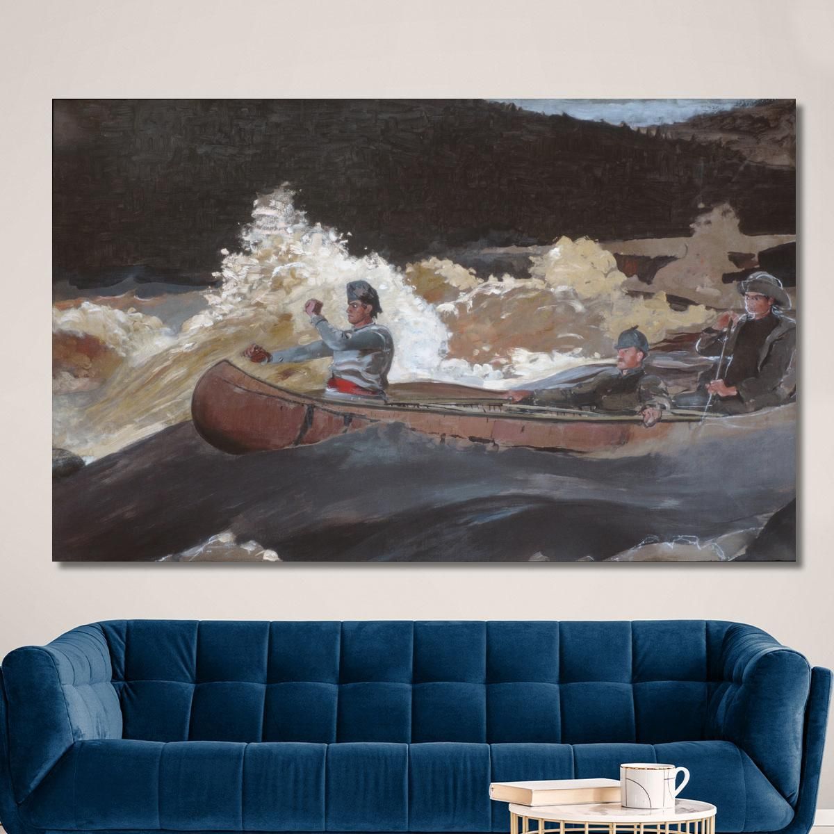 Shooting The Rapids Saguenay River Winslow Homer whm164 canvas print 