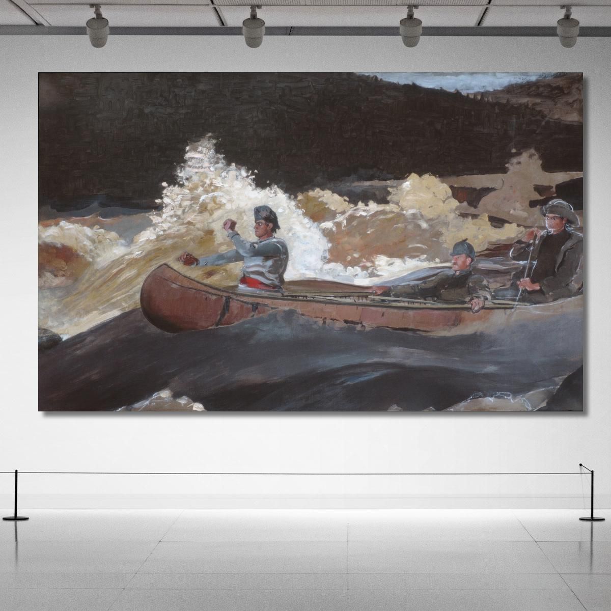 Shooting The Rapids Saguenay River Winslow Homer whm164 canvas print 
