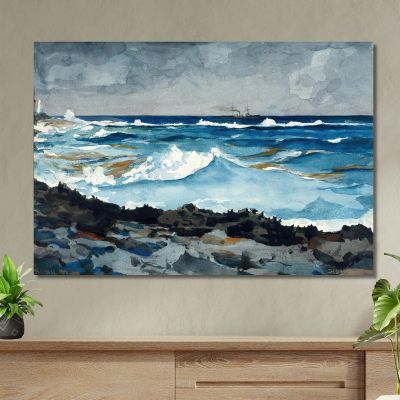 Shore And Surf Nassau Winslow Homer whm165 canvas print 