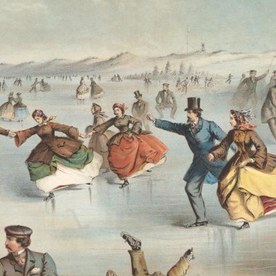 Skating In Central Park New York Winslow Homer whm166 canvas print
