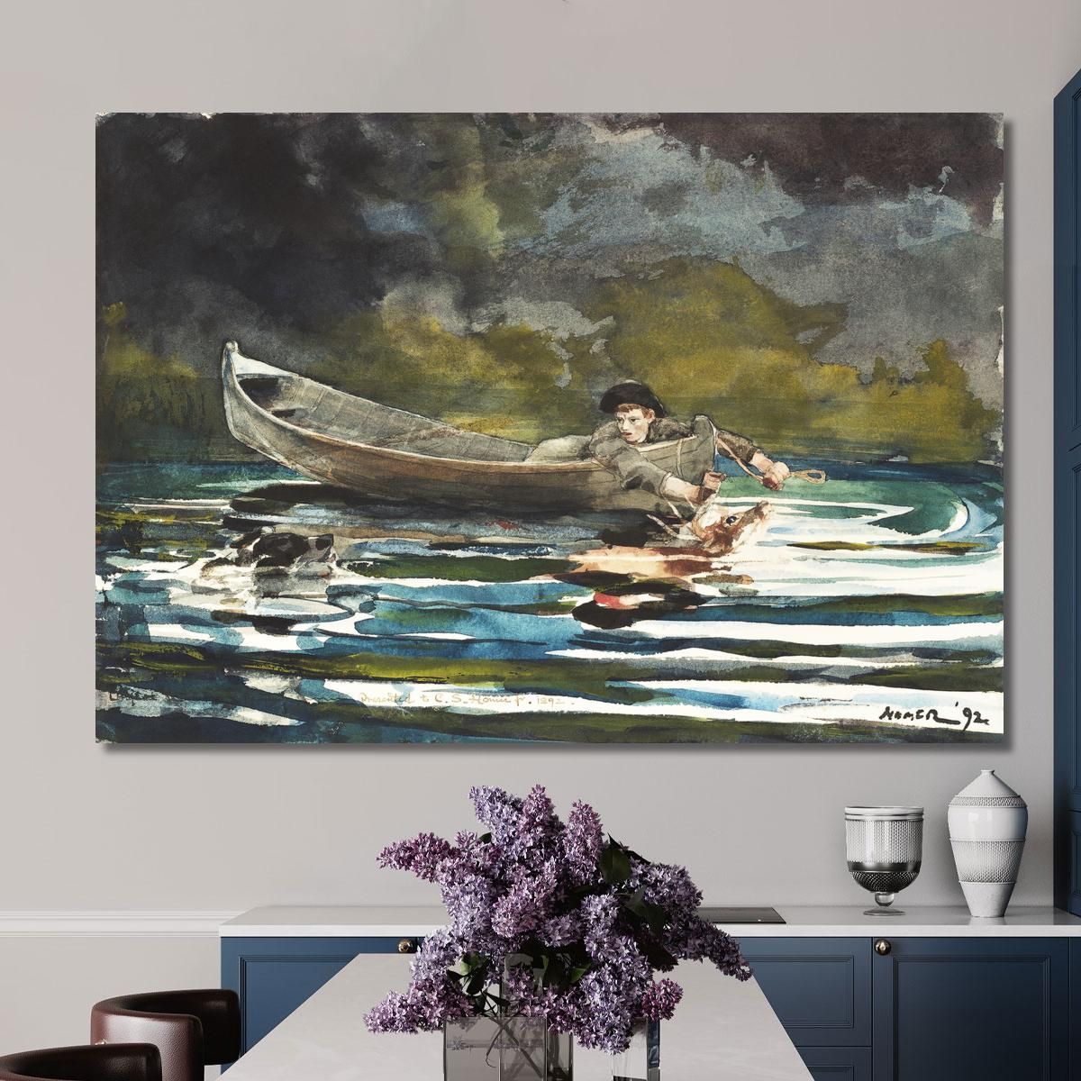Sketch For Hound And Hunter Winslow Homer whm167 canvas print 