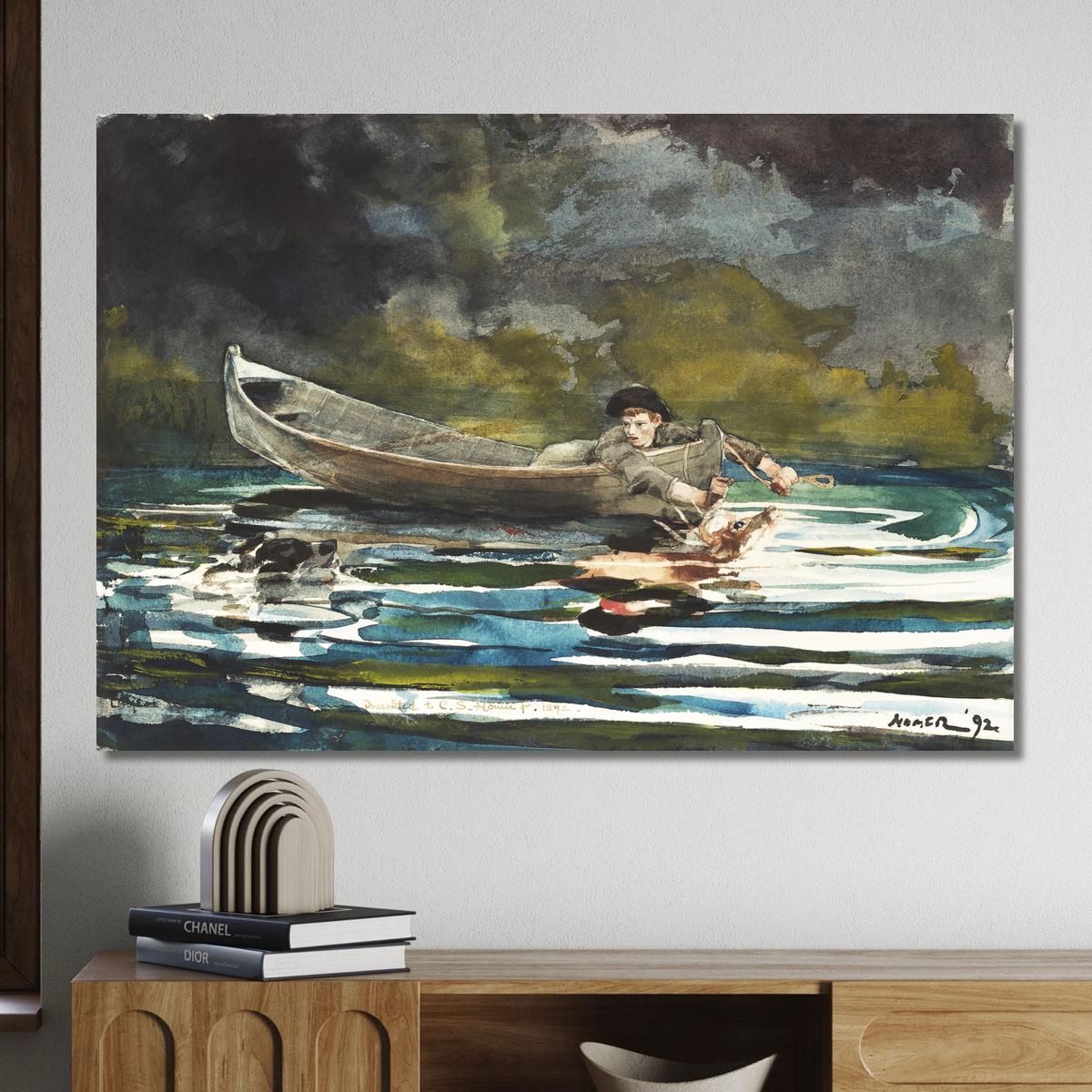 Sketch For Hound And Hunter Winslow Homer whm167 canvas print 