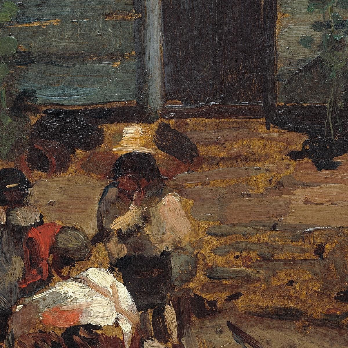 Sketch Of A Cottage Yard Winslow Homer whm168 canvas print