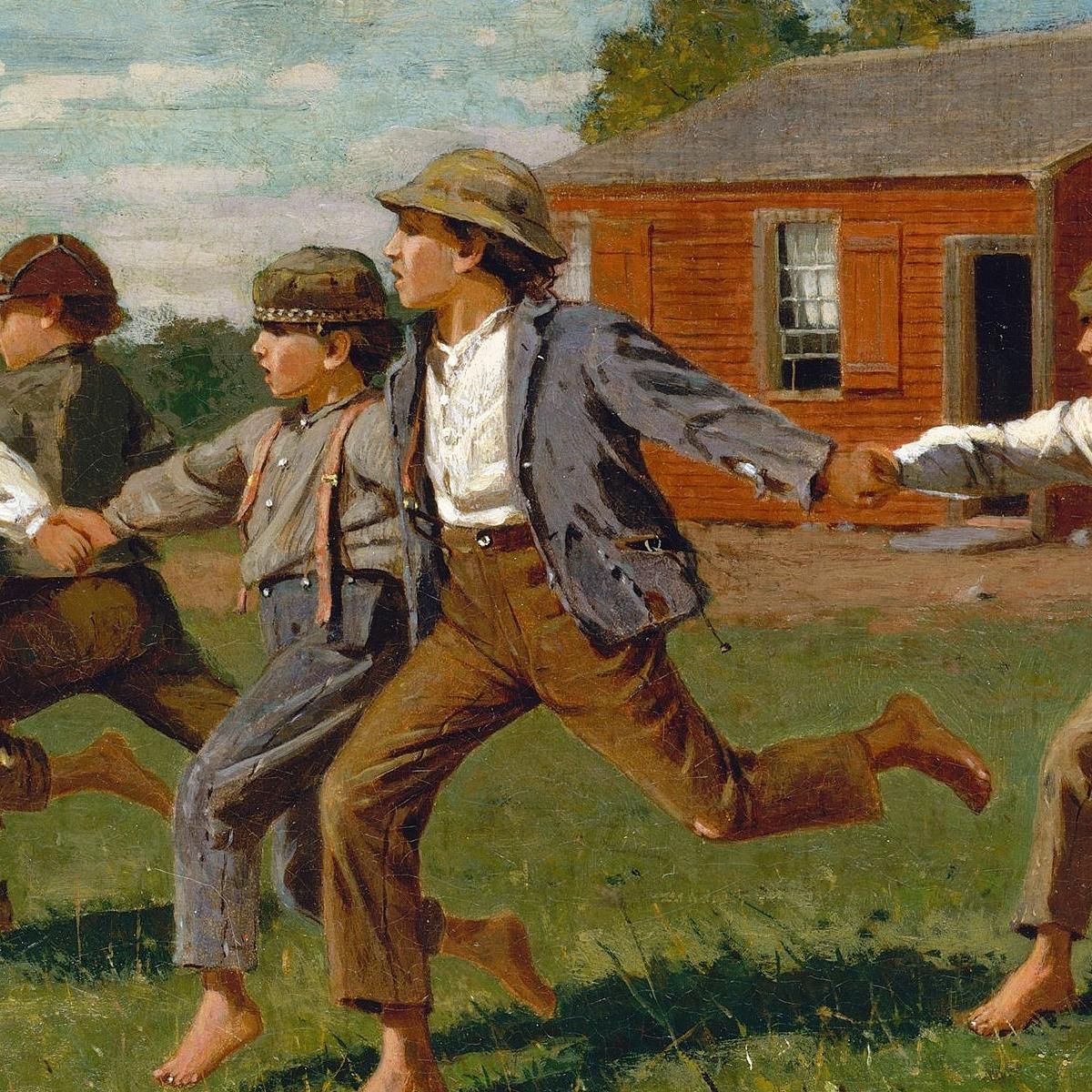 Snap The Whip Winslow Homer whm171 canvas print