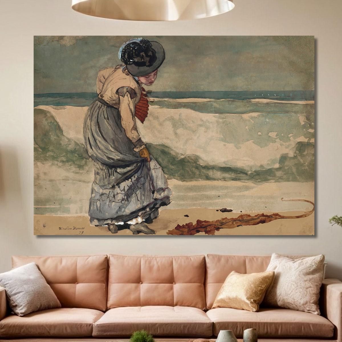 Startled Winslow Homer whm175 canvas print 