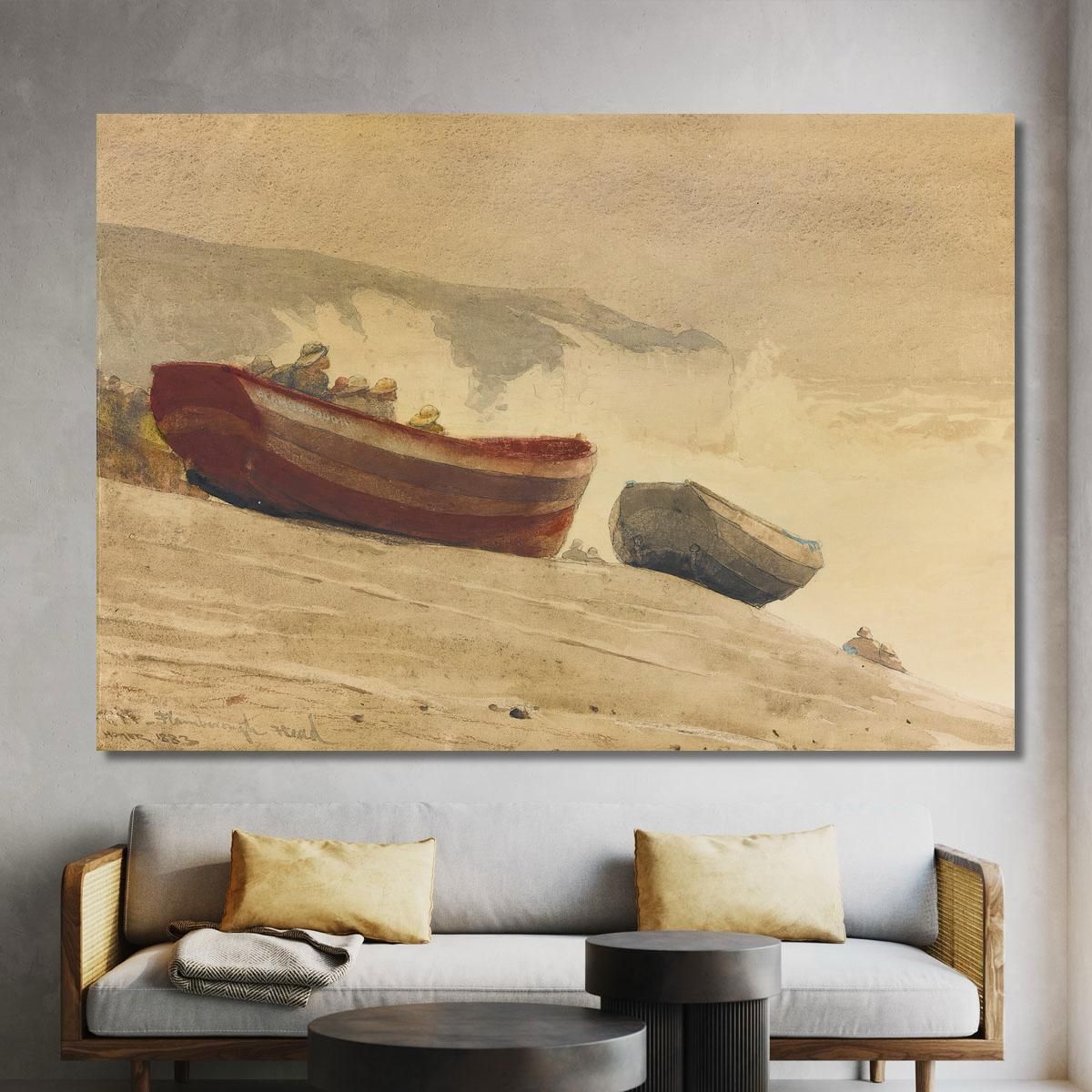 Storm On The English Coast Winslow Homer whm176 canvas print 