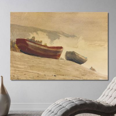 Storm On The English Coast Winslow Homer whm176 canvas print 