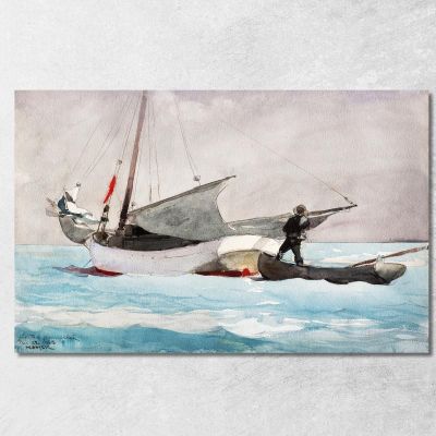 Stowing Sail Winslow Homer whm178 canvas print 