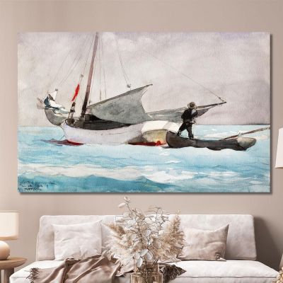 Stowing Sail Winslow Homer whm178 canvas print 