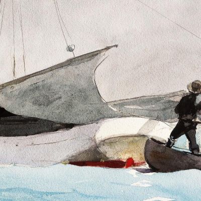 Stowing Sail Winslow Homer whm178 canvas print