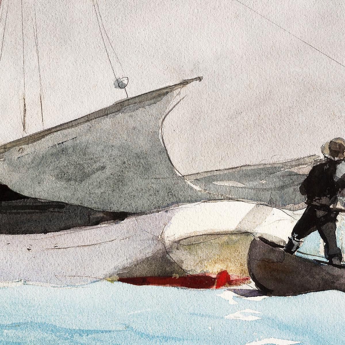Stowing Sail Winslow Homer whm178 canvas print