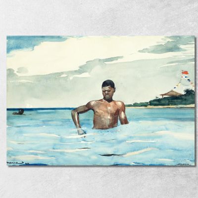 The Bather Winslow Homer whm193 canvas print 