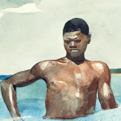 The Bather Winslow Homer whm193 canvas print