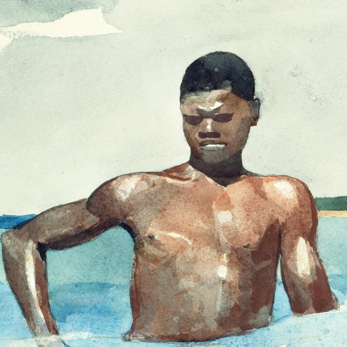 The Bather Winslow Homer whm193 canvas print
